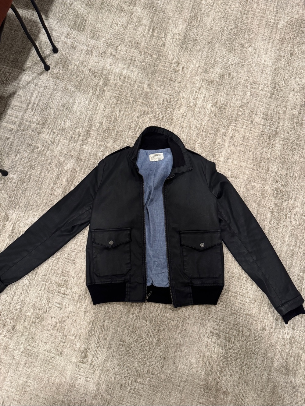 Current Elliott waxed chambray bomber